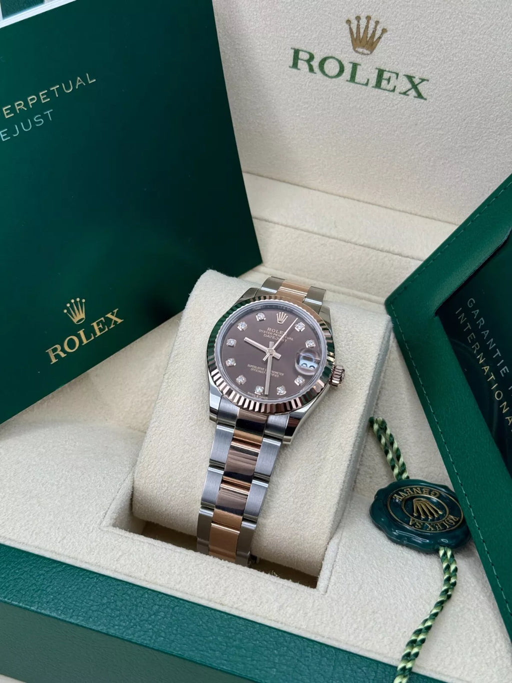 【1:1 Super Clone】 Datejust m278271-0027/0028 Chocolate 31mm Dial Oyster Bracelet Watch