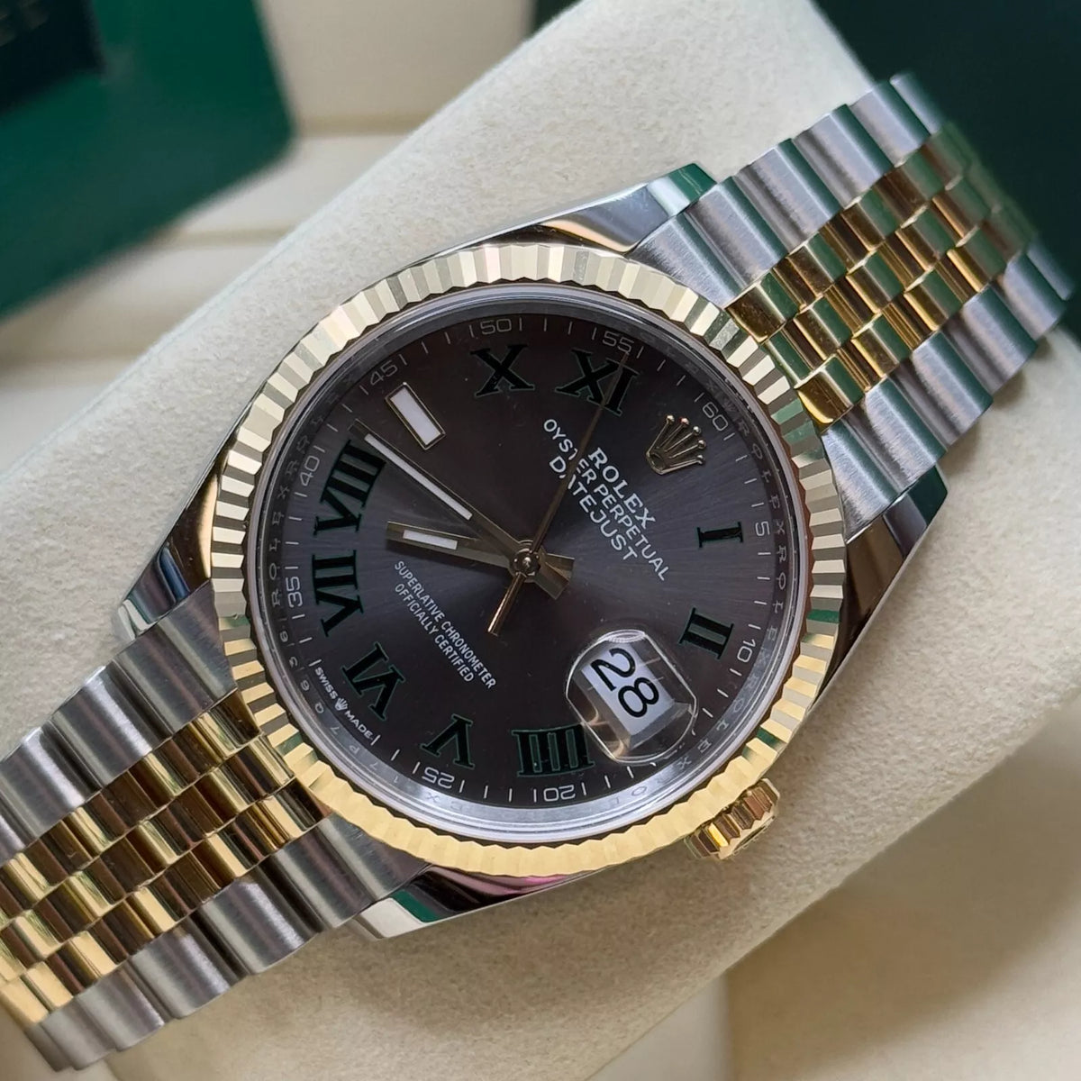 【1:1 Super Clone】  Datejust 36mm 126233 Wimbledon Slate Dial Oyster Bracelet Watch