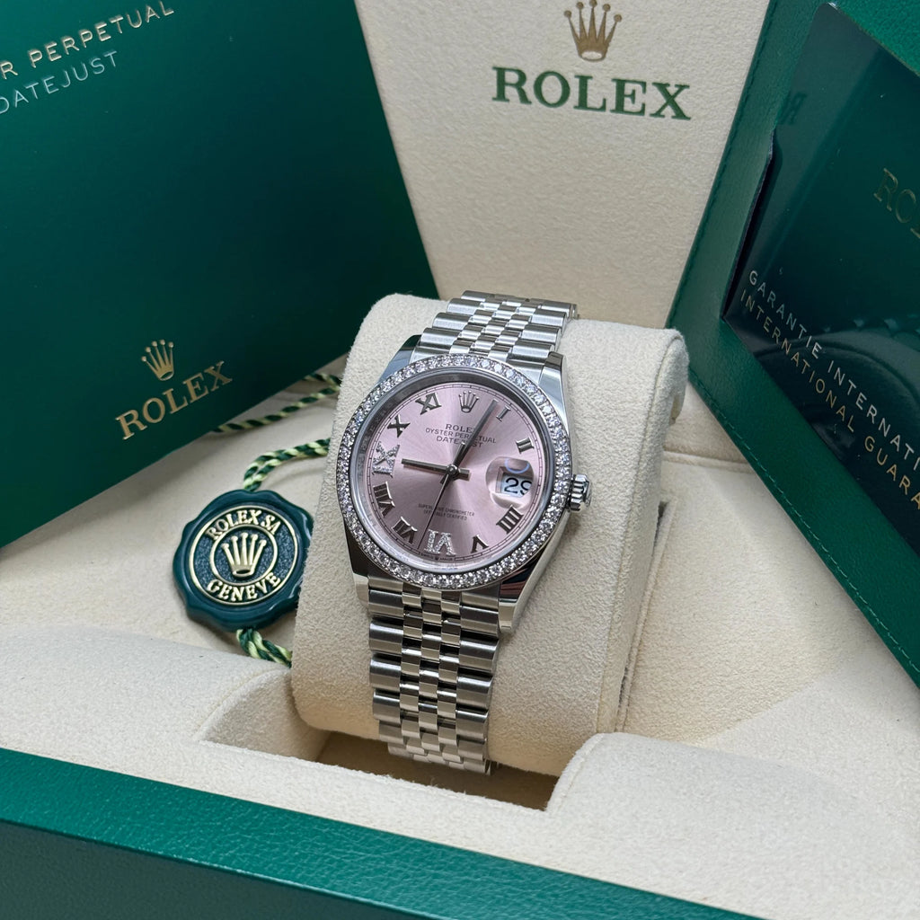 【1:1 Super Clone】  Datejust 36mm 126284 Pink Dial Jubilee Bracelet