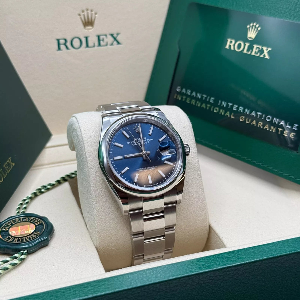 【1:1 Super Clone】  Datejust 36mm 126200 Stainless Steel Blue Dial Oyster Watch
