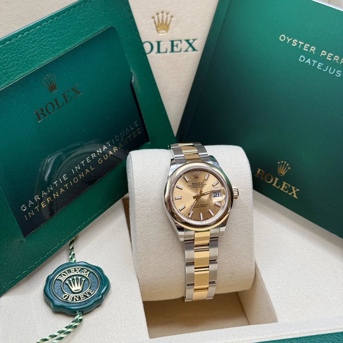 【1:1 Super Clone】 Lady-Datejust 28mm  279163 Champagne Dial Oyster Bracelet