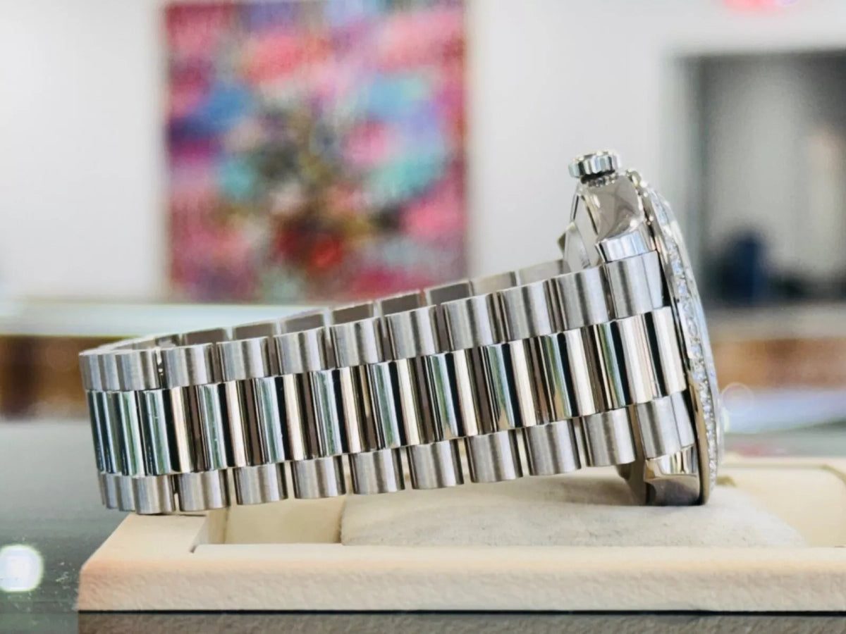 【1:1 Super Clone】 Day-Date 40mm 228349RBR-0001 Silver Dial President Bracelet