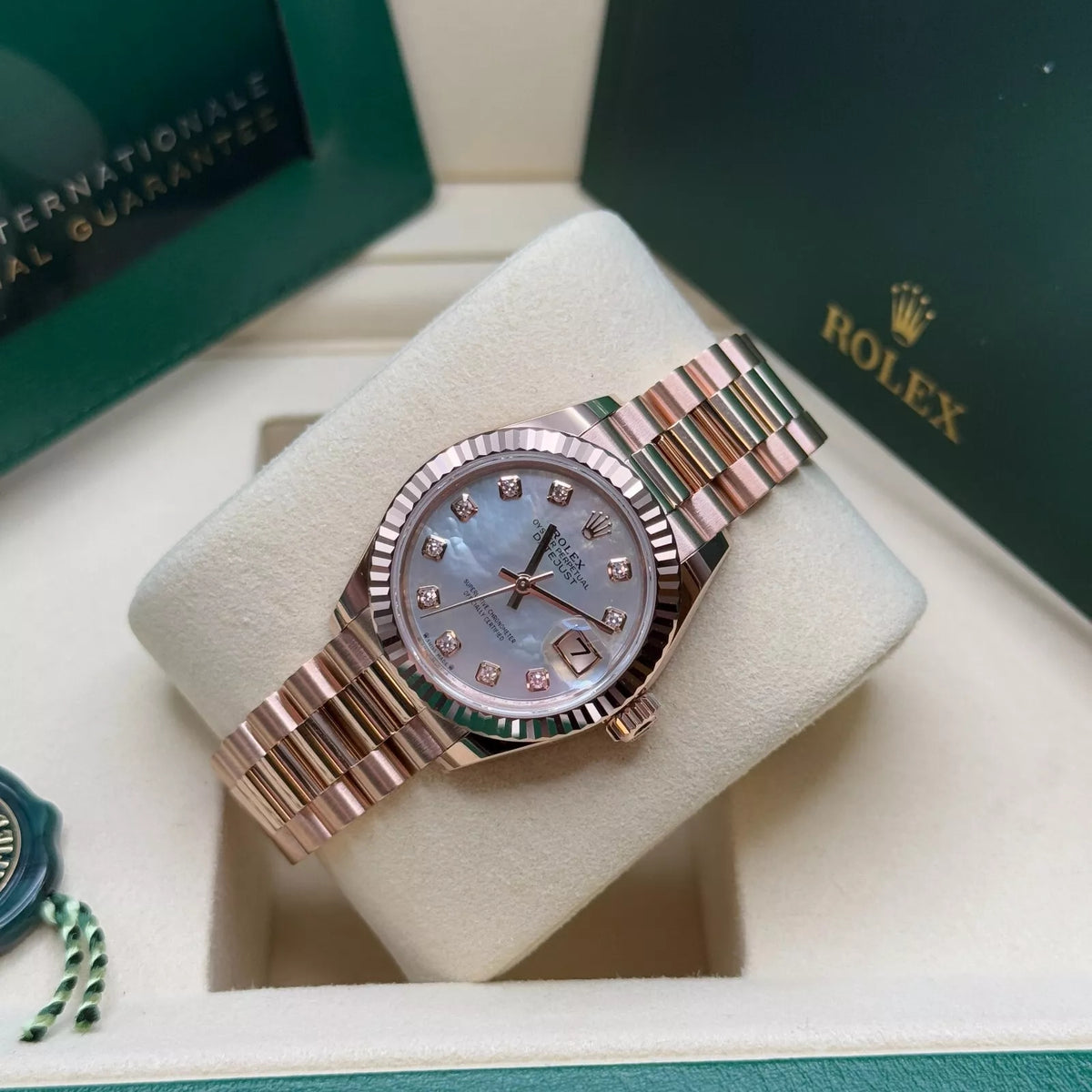 【1:1 Super Clone】 Lady-Datejust 28mm 279175 Mother-of-Pearl Dial President Everose Gold