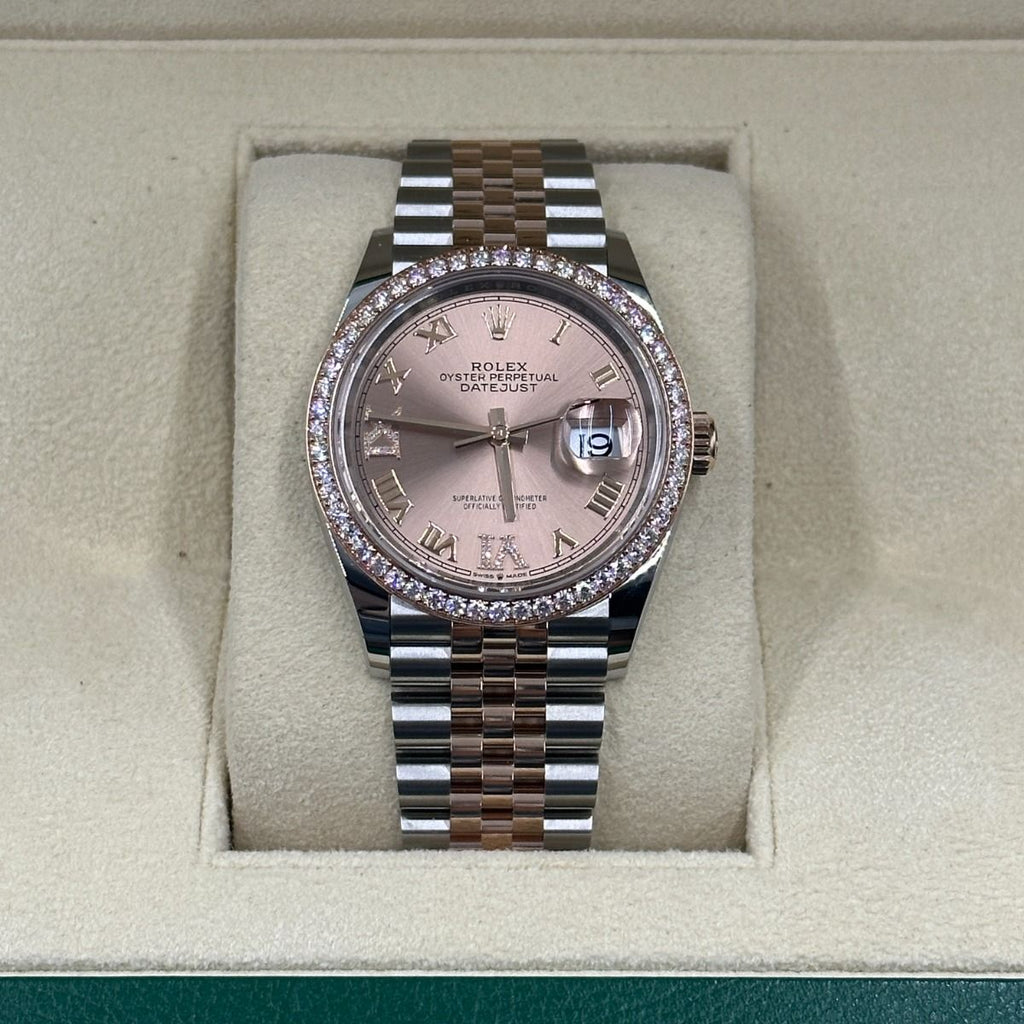 【1:1 Super Clone】  Datejust 36mm 126281 Rose Dial Oyster 36mm Bracelet