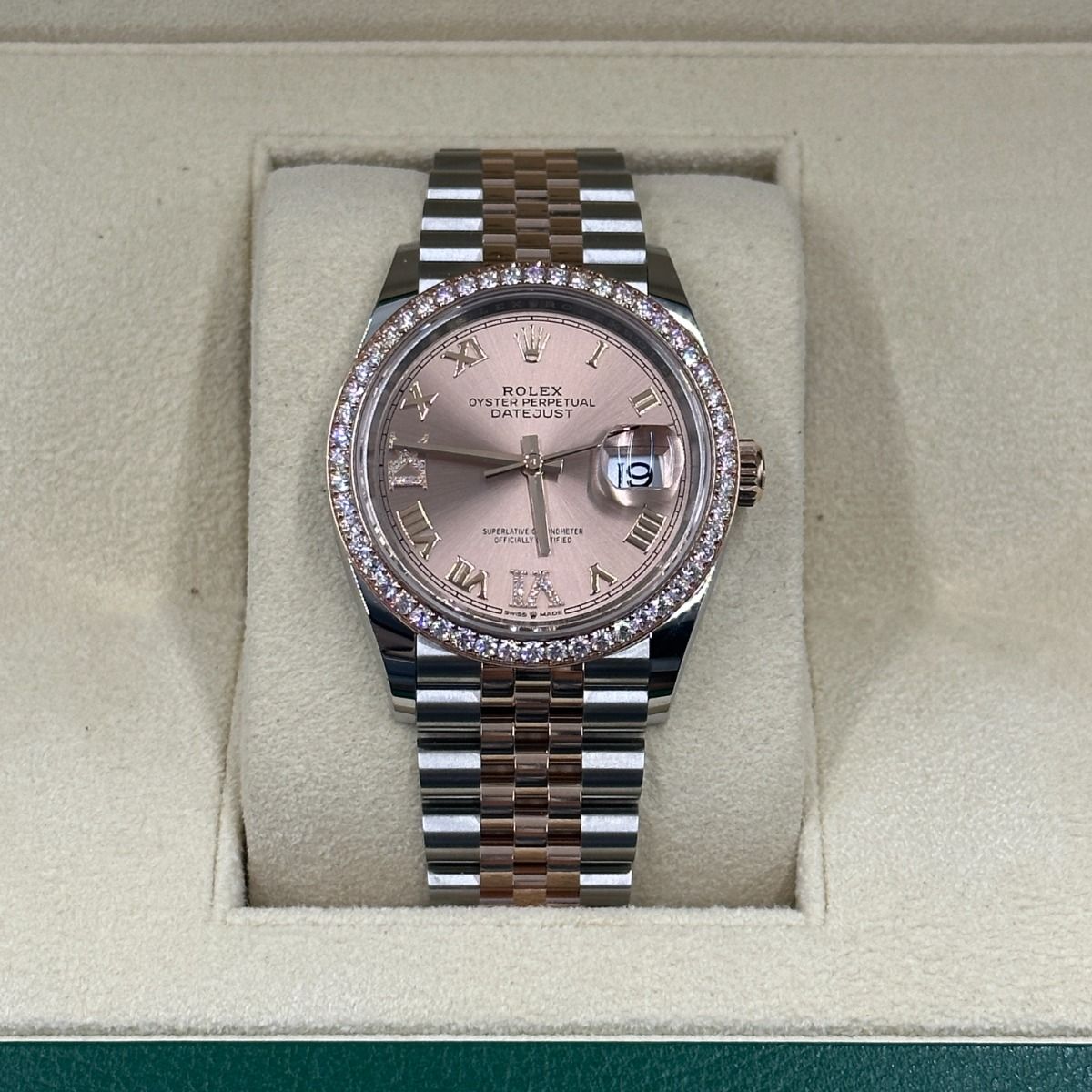 【1:1 Super Clone】  Datejust 36mm 126281 Rose Dial Oyster 36mm Bracelet