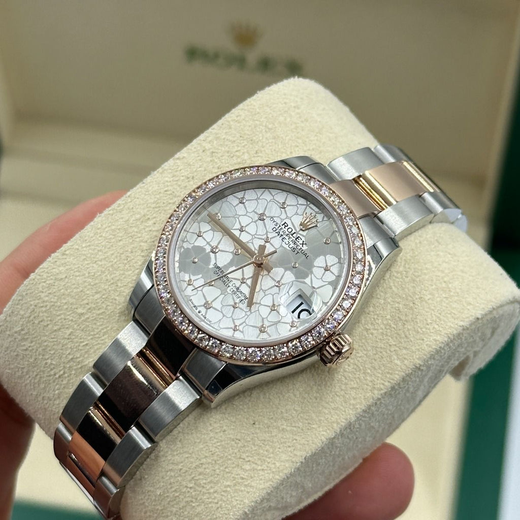 【1:1 Super Clone】 Datejust m278381-0031/0032 Silver Floral Motif Diamond Dial Diamond-Set Bezel 31mm