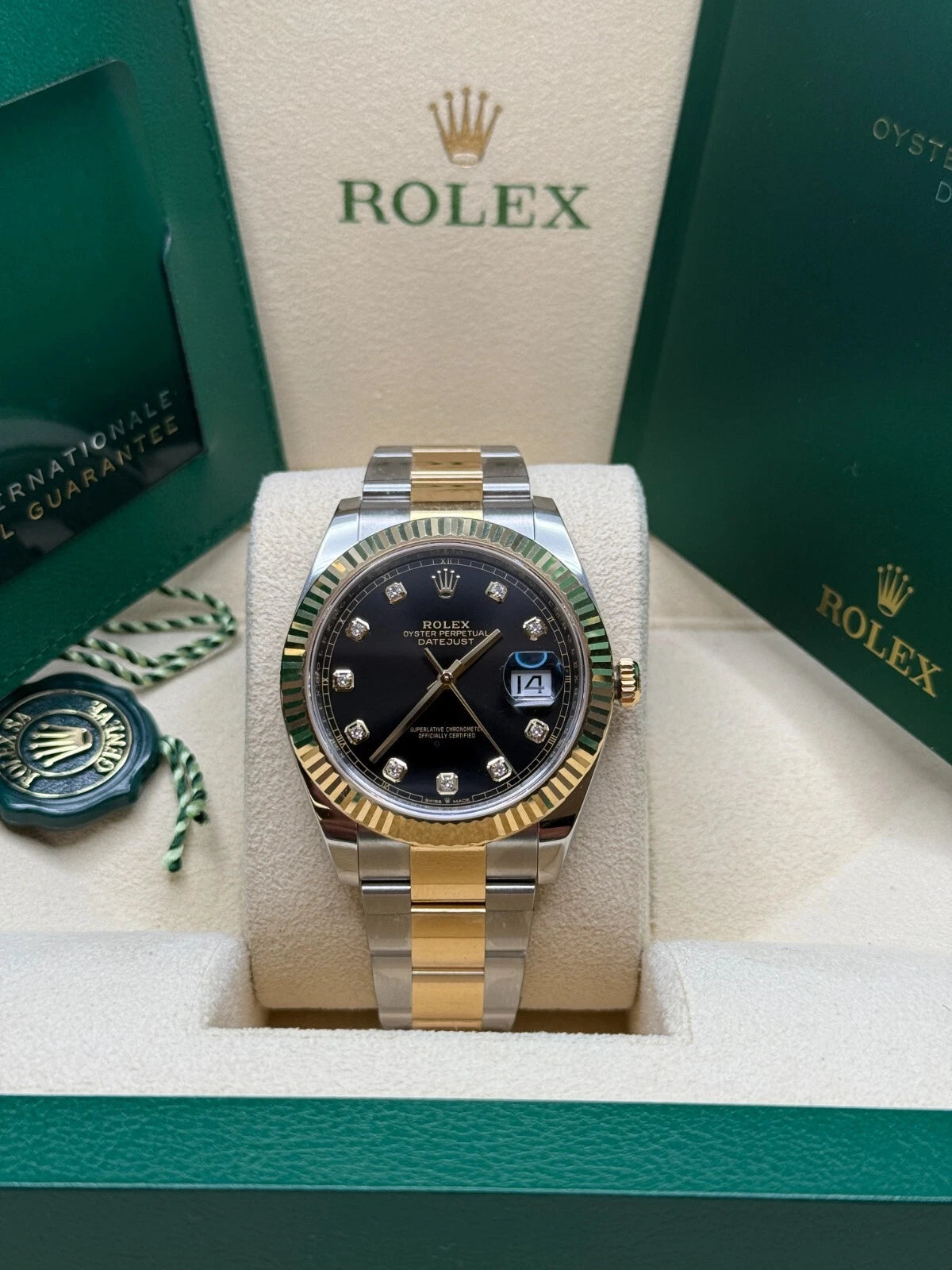【1:1 Super Clone】  Datejust 41mm 126333 Black Diamond Jubilee Steel and Yellow Gold Men’s Watch