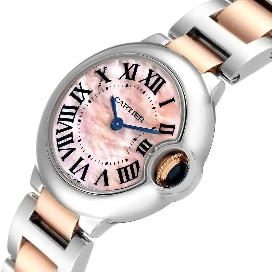 【1:1 Super Clone】BALLON BLEU Pink Mother of Pearl Dial 28mm