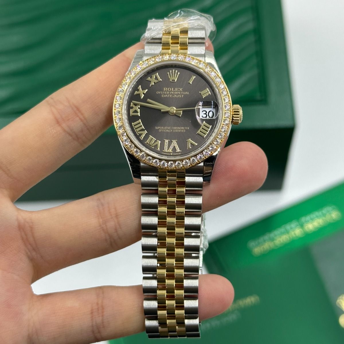 【1:1 Super Clone】 Datejust m278383RBR-0017/0018 31mm Dark Grey Dial Oyster Bracelet