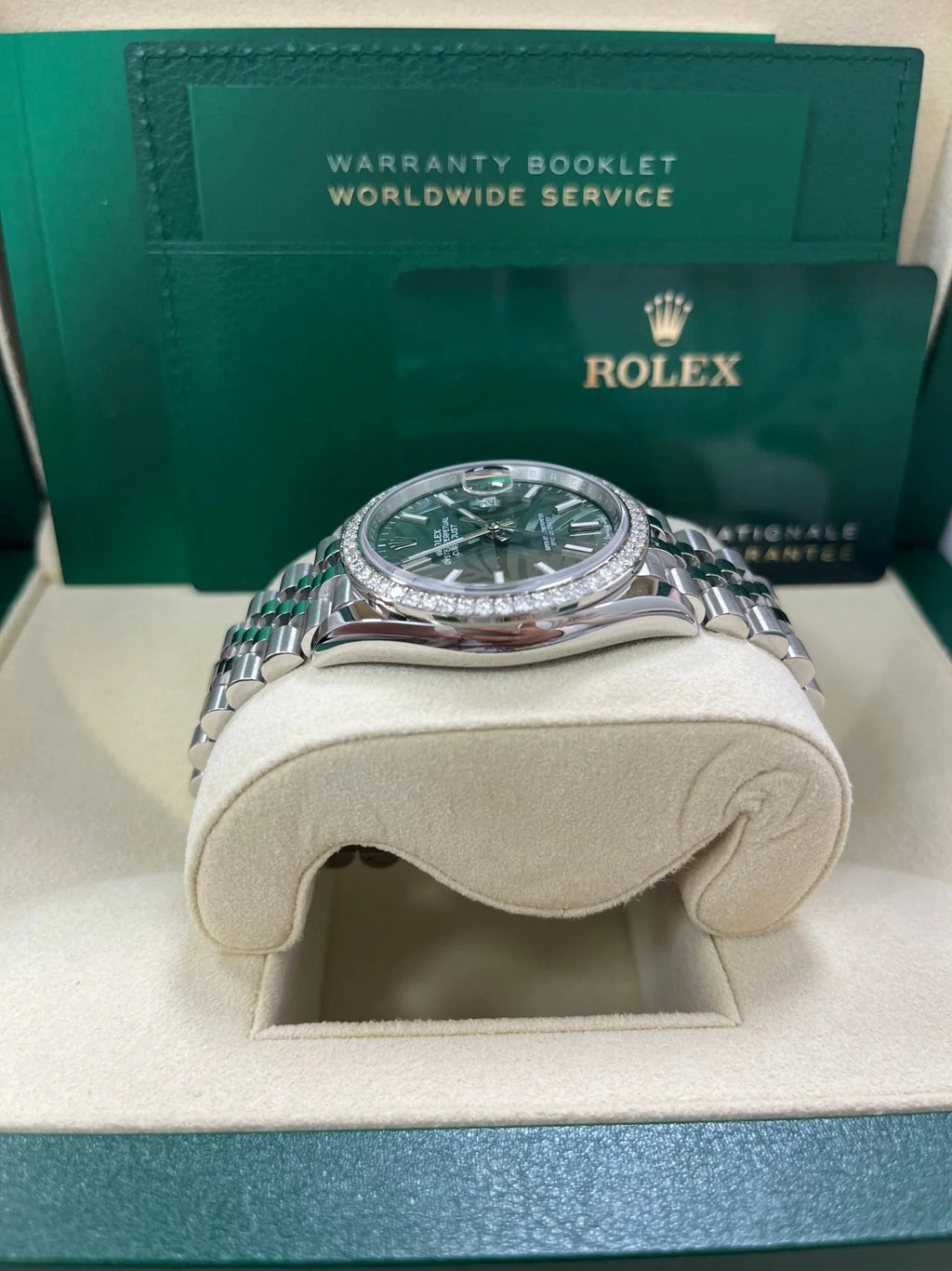 【1:1 Super Clone】  Datejust 36mm 126284 Olive Green Dial Jubilee Bracelet