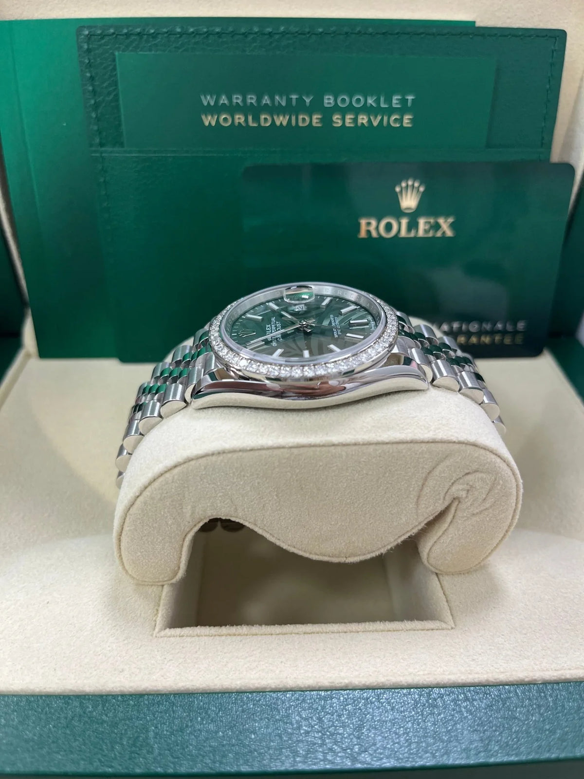 【1:1 Super Clone】  Datejust 36mm 126284 Olive Green Dial Jubilee Bracelet