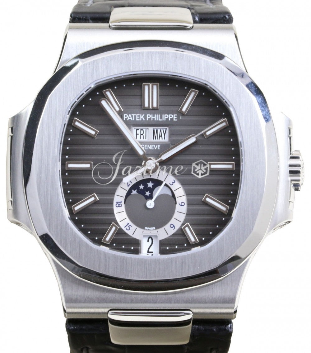Patek Philippe Nautilus, 40.5mm, Stainless Steel, Black Dial, 5726A-001