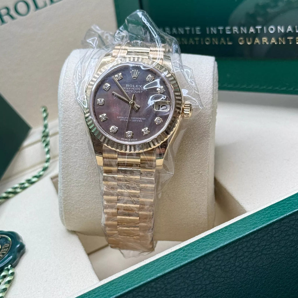 【1:1 Super Clone】 Datejust m278278-0038 Black Mother-of-Pearl 31mm Dial President Bracelet Watch