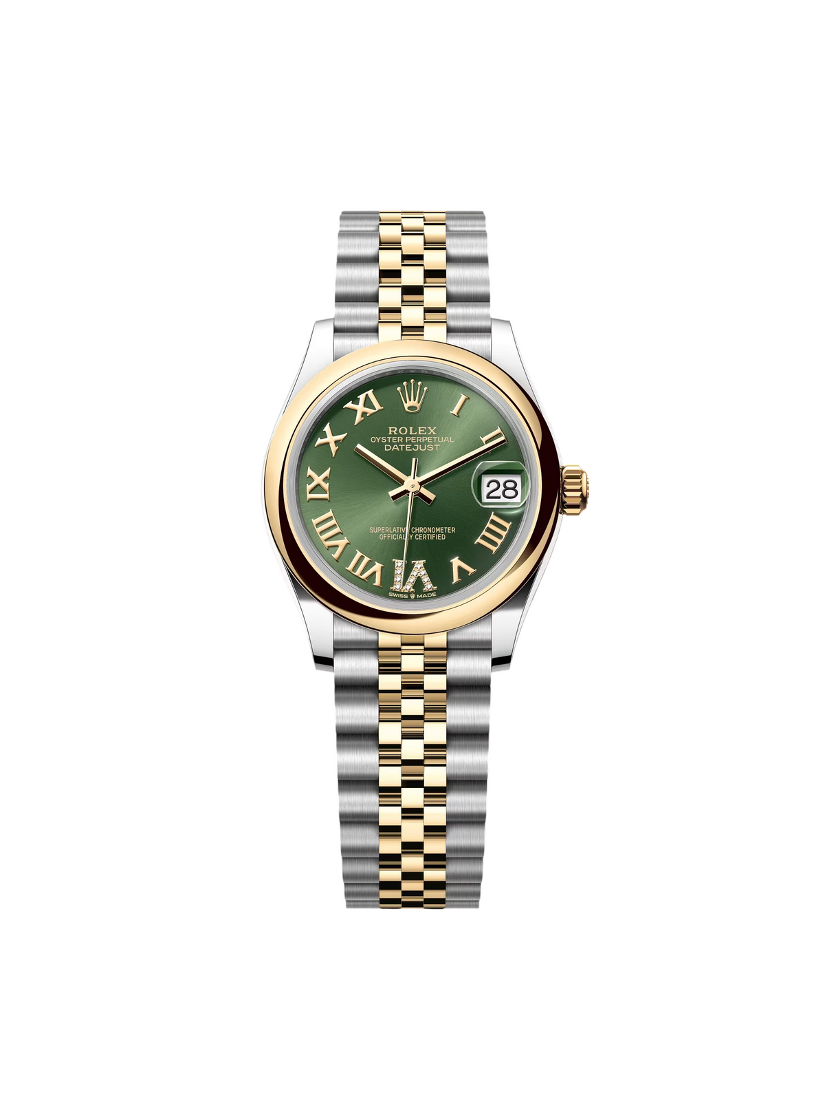 【1:1 Super Clone】 Datejust m278243-0015/0016 31mm Olive Green Dial Yellow Rolesor Oyster Watch