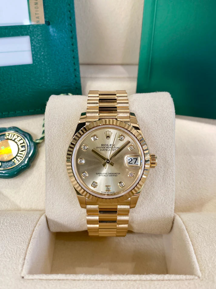 【1:1 Super Clone】 Datejust m278278-0009 Champagne 31mm Dial President Bracelet Watch