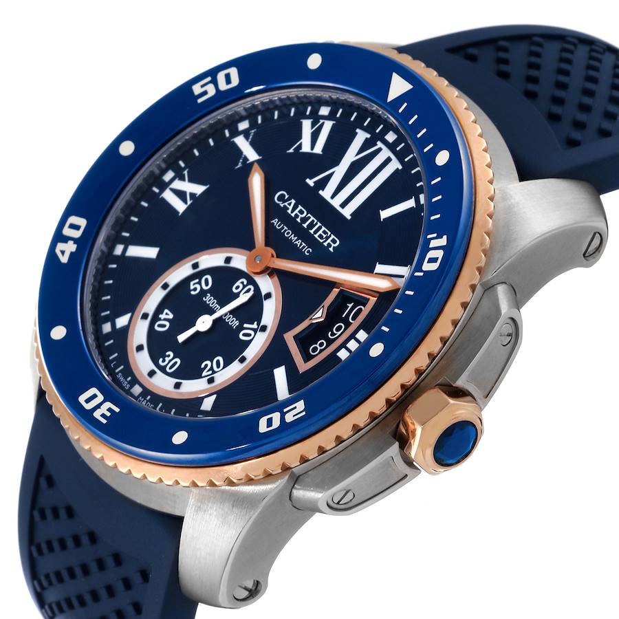 【1:1 Super Clone】CALIBRE ROSE GOLD MIX BLUE 42mm