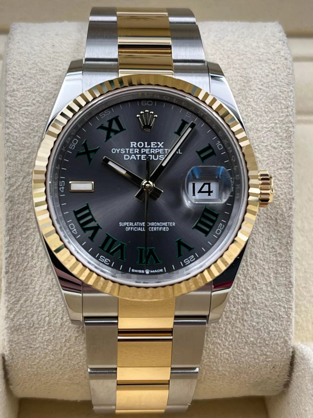 【1:1 Super Clone】  Datejust 36mm 126233 Wimbledon Slate Dial Oyster Bracelet Watch