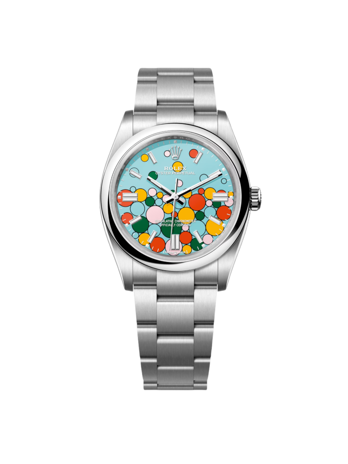【1:1 Super Clone】 Oyster Perpetual 36mm 126000-0009 Turquoise Celebration Dial Oyster Bracelet