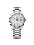【1:1 Super Clone】  Day-Date "President" 40mm White Gold Mother of Pearl Diamond Baguette Dial - 228239
