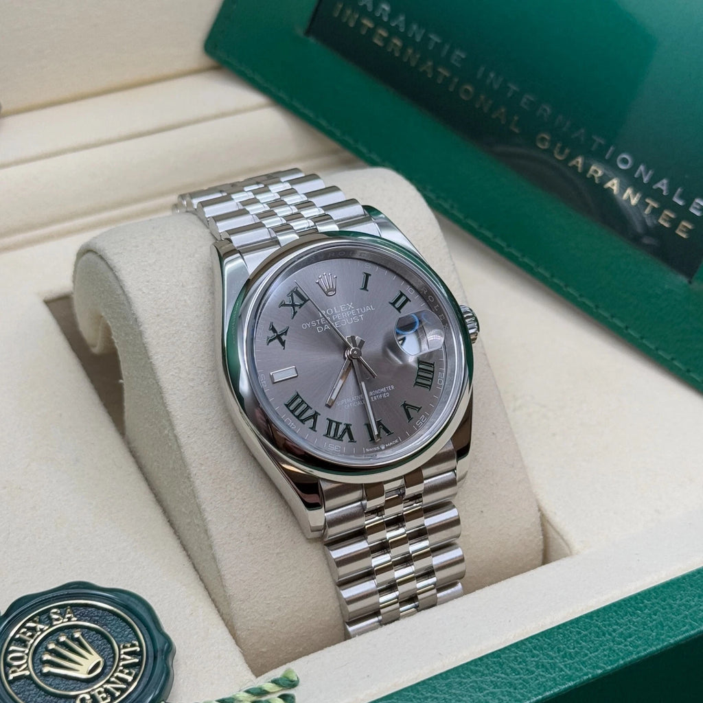 【1:1 Super Clone】  Datejust 36mm 126200 Oyster Perpetual Wimbledon Dial Jubilee Stainless Steel