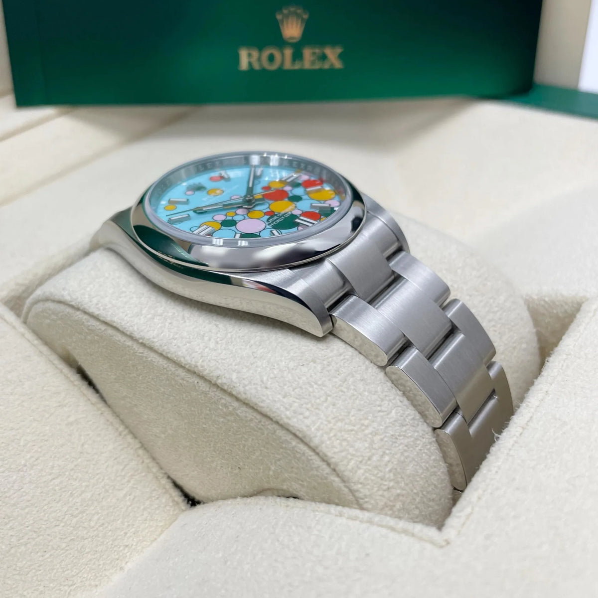 【1:1 Super Clone】 Oyster Perpetual 36mm 126000-0009 Turquoise Celebration Dial Oyster Bracelet