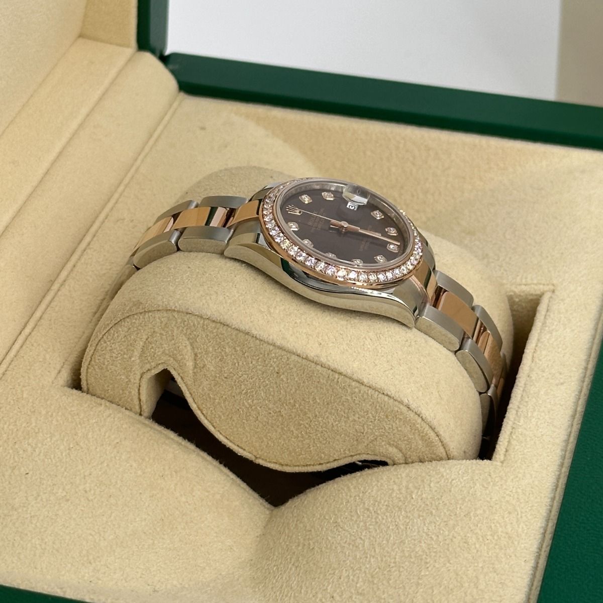 【1:1 Super Clone】 Datejust m278381-0027/0028 Chocolate Diamond 31mm Dial Diamond-Set Bezel and Oyster Bracelet Watch