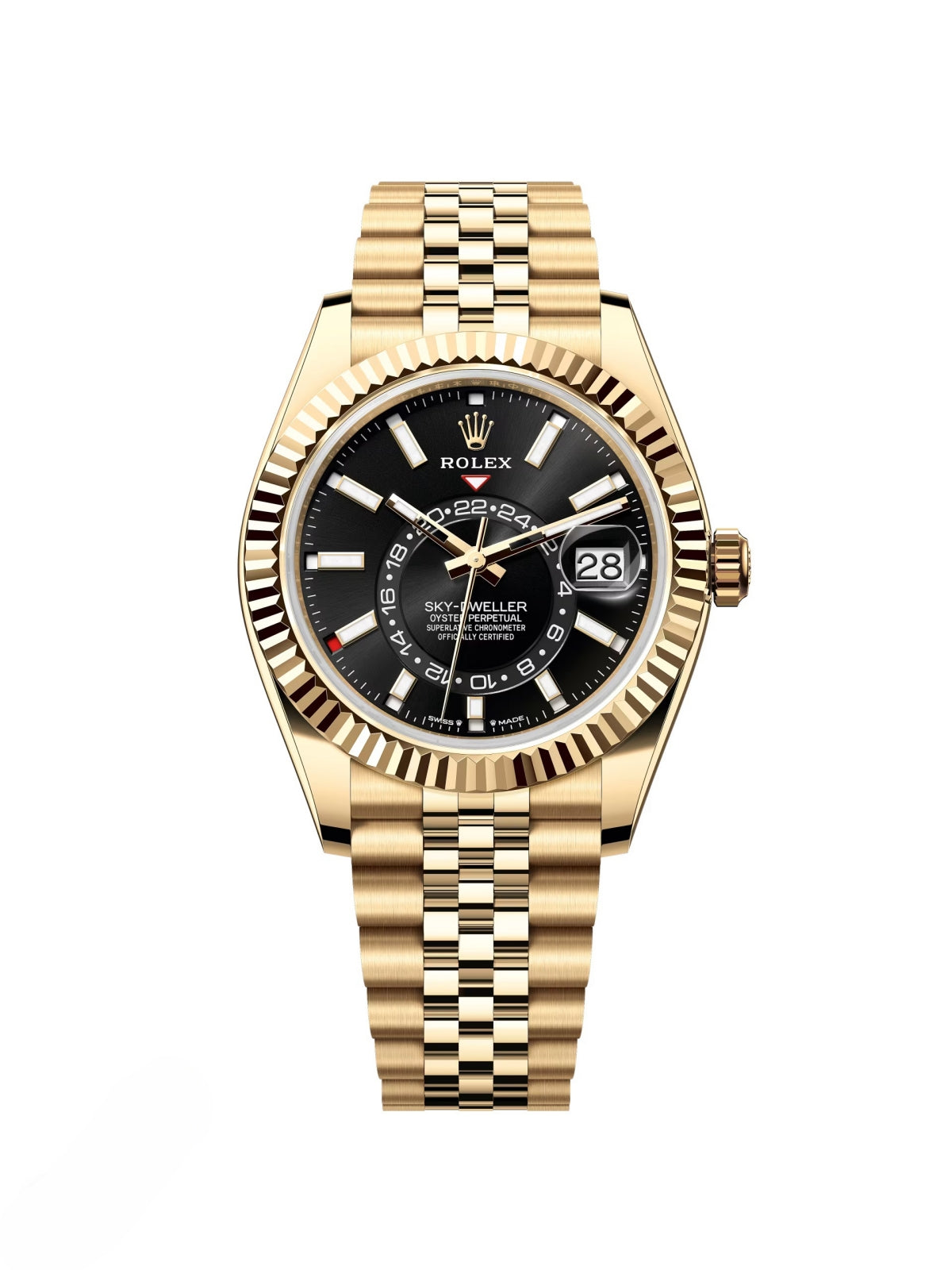 【1:1 Super Clone】  Sky-Dweller 42mm 336938-0002/0005 Yellow Gold Black Dial Oyster