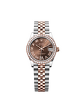 【1:1 Super Clone】 Datejust m278381-0005/0006 Chocolate Roman Diamond 31mm Dial Diamond-Set Bezel and Oyster Bracelet Watch
