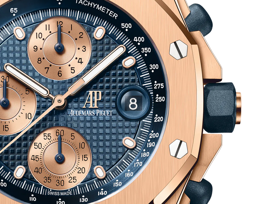 【1:1 Super Clone】A&P OFFSHORE Pink Gold Blue Dial CHRONOGRAPH 42mm