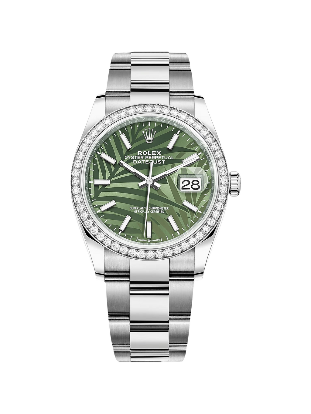 【1:1 Super Clone】  Datejust 36mm 126284 Olive Green Dial Jubilee Bracelet