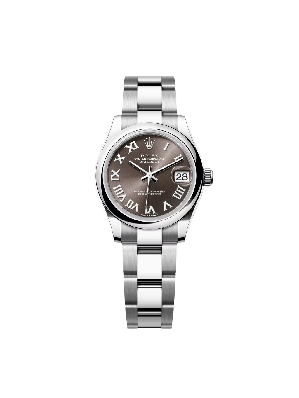 【1:1 Super Clone】 Datejust m278240-0015/0016 31mm  Dark Grey Roman Domed Bezel Oyster Oystersteel
