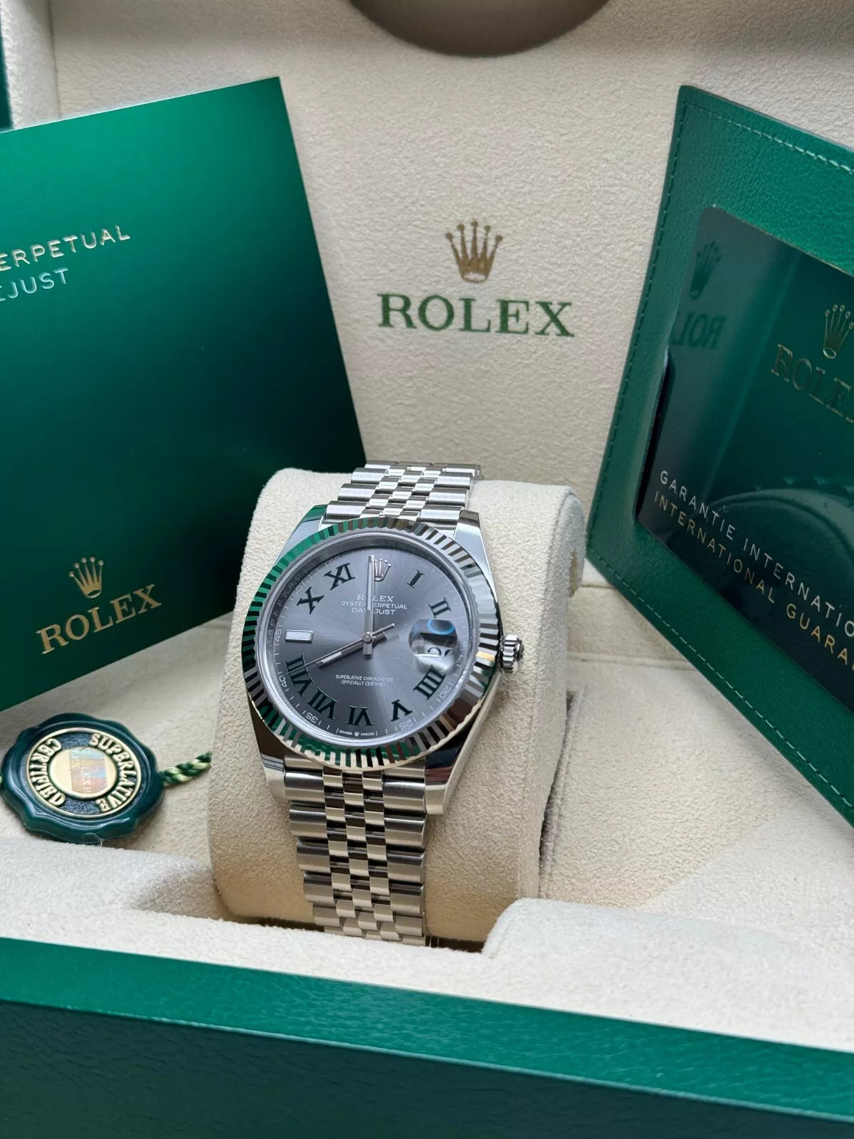 🔥Hot Sale🔥【1:1 Super Clone】  Datejust 41mm 126334 Slate Roman Jubilee Stainless Steel Mens Watch