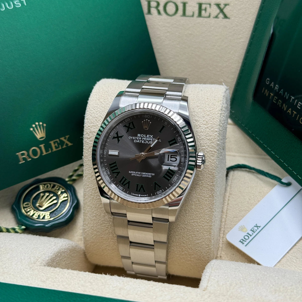 【1:1 Super Clone】  Datejust 36mm 126234 Datejust Slate Roman Dial Jubilee Watch