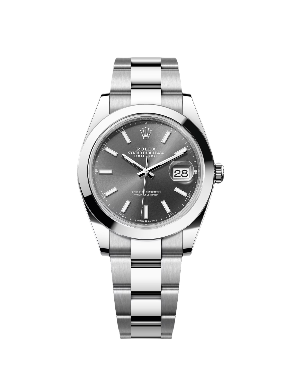 【1:1 Super Clone】 Datejust 41mm 126300 Slate Index Jubilee Stainless Steel Watch
