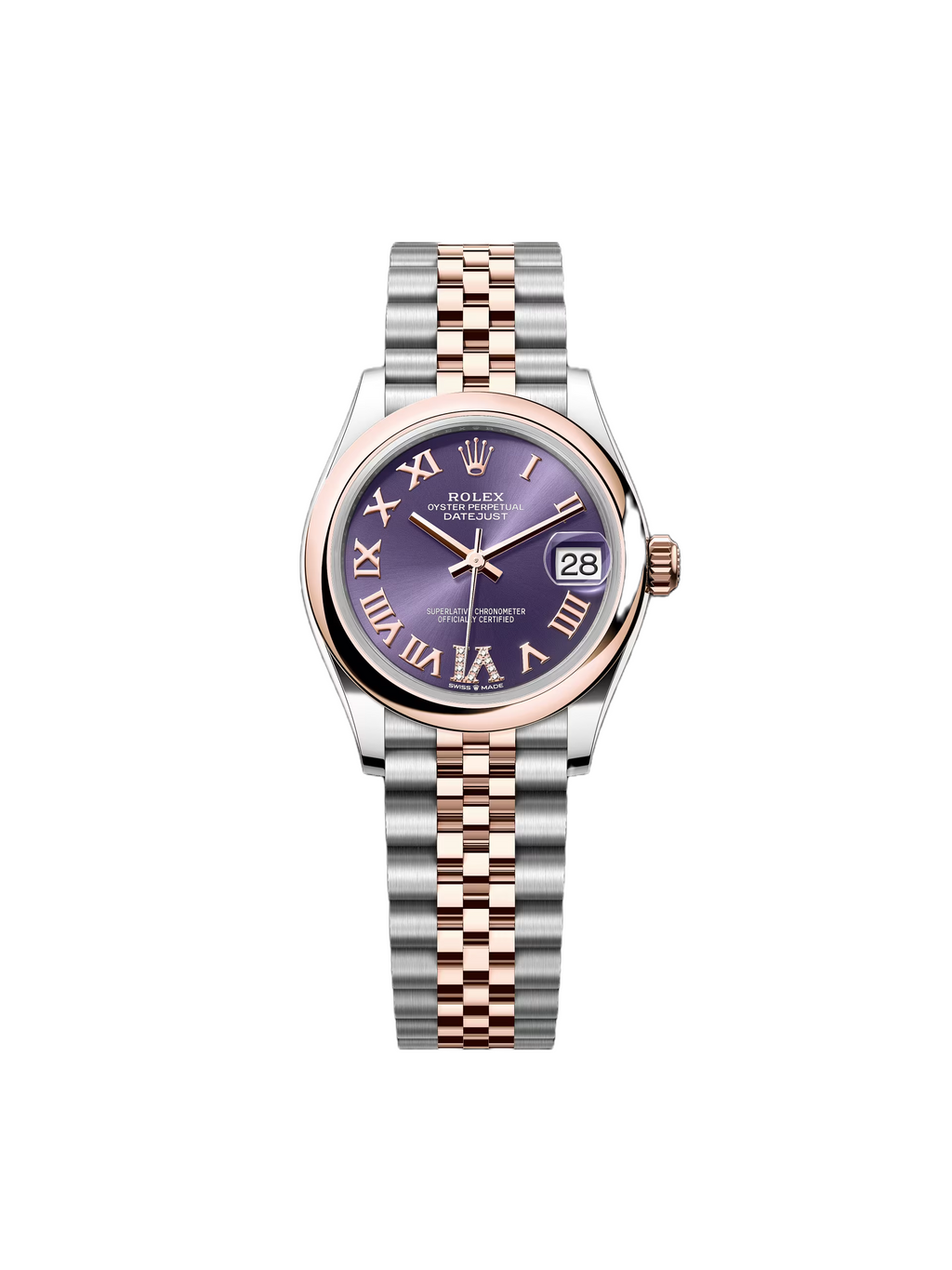 【1:1 Super Clone】 Datejust m278241-0019/0020 Aubergine 31mm Dial Oyster Bracelet Watch