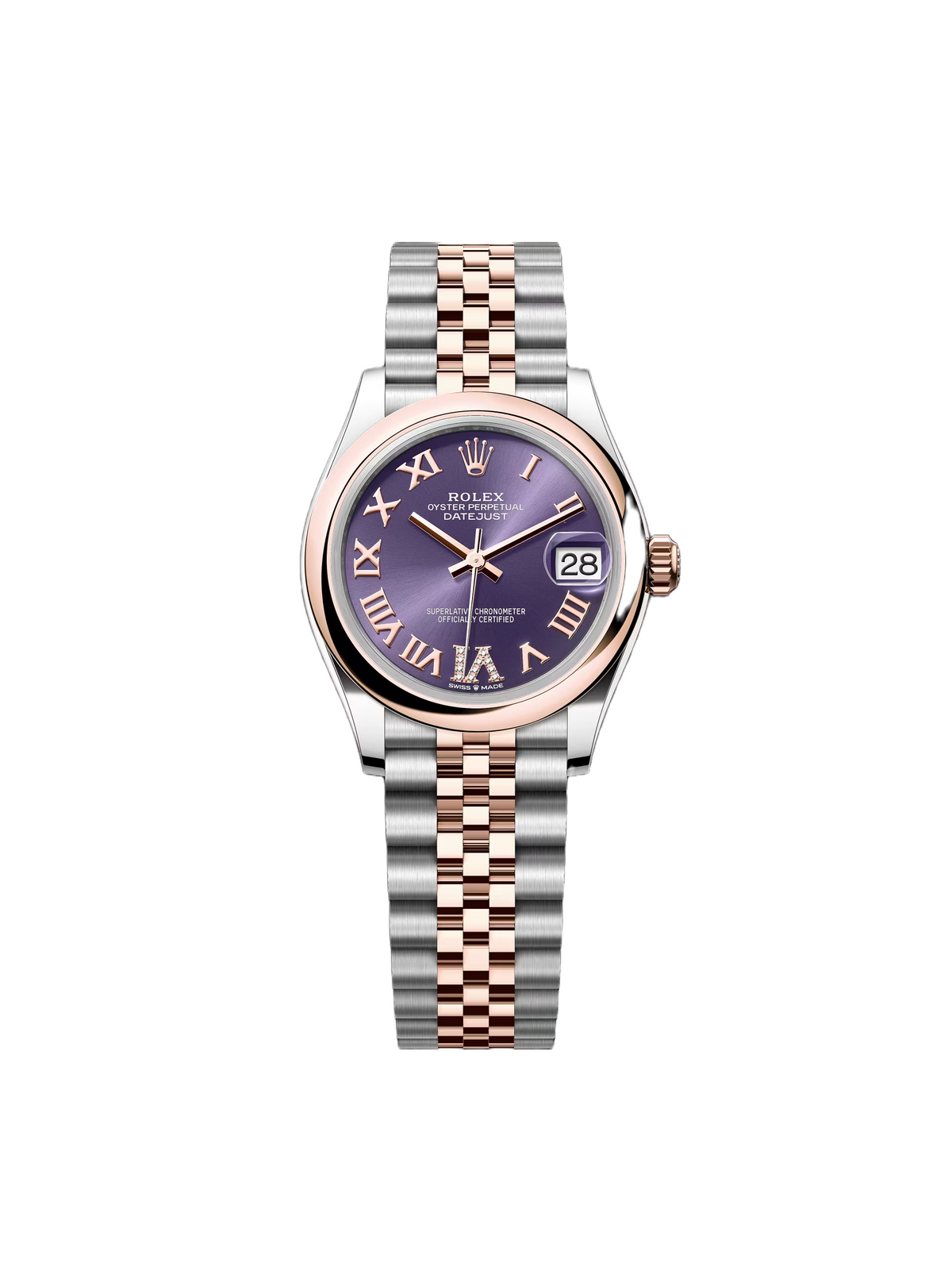【1:1 Super Clone】 Datejust m278241-0019/0020 Aubergine 31mm Dial Oyster Bracelet Watch