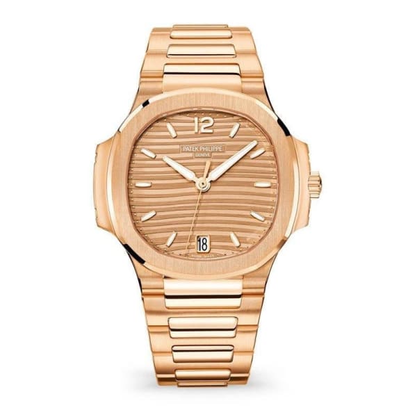 【1:1 Super Clone】Patek Philippe Nautilus Rose Gold 7118-1R-010 with Golden Brown Opaline dial