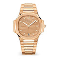 【1:1 Super Clone】Patek Philippe Nautilus Rose Gold 7118-1R-010 with Golden Brown Opaline dial
