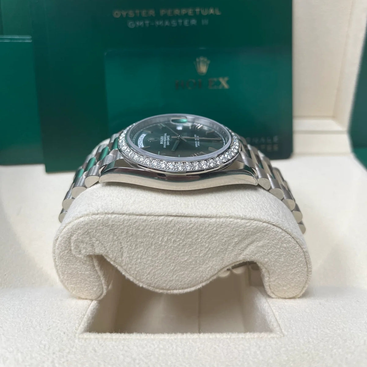 【1:1 Super Clone】  Day-Date 40mm 228349RBR-0030 Olive Green Dial President Bracelet