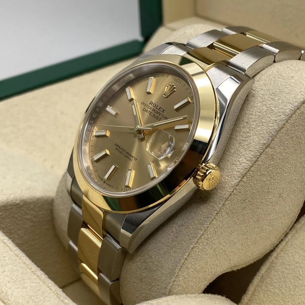 【1:1 Super Clone】 Datejust 41mm 126303 Champagne Index Oyster Steel and Yellow Gold Mens Watch
