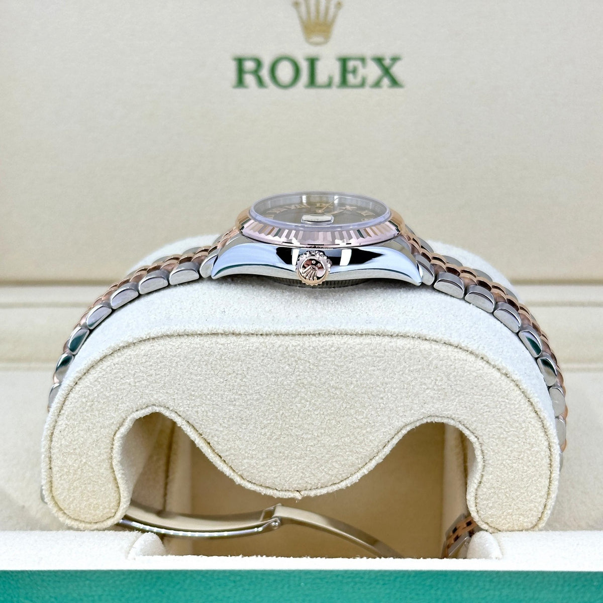 【1:1 Super Clone】 Lady-Datejust 28mm 279171 Chocolate Roman Oyster Stainless Steel and Rose Gold