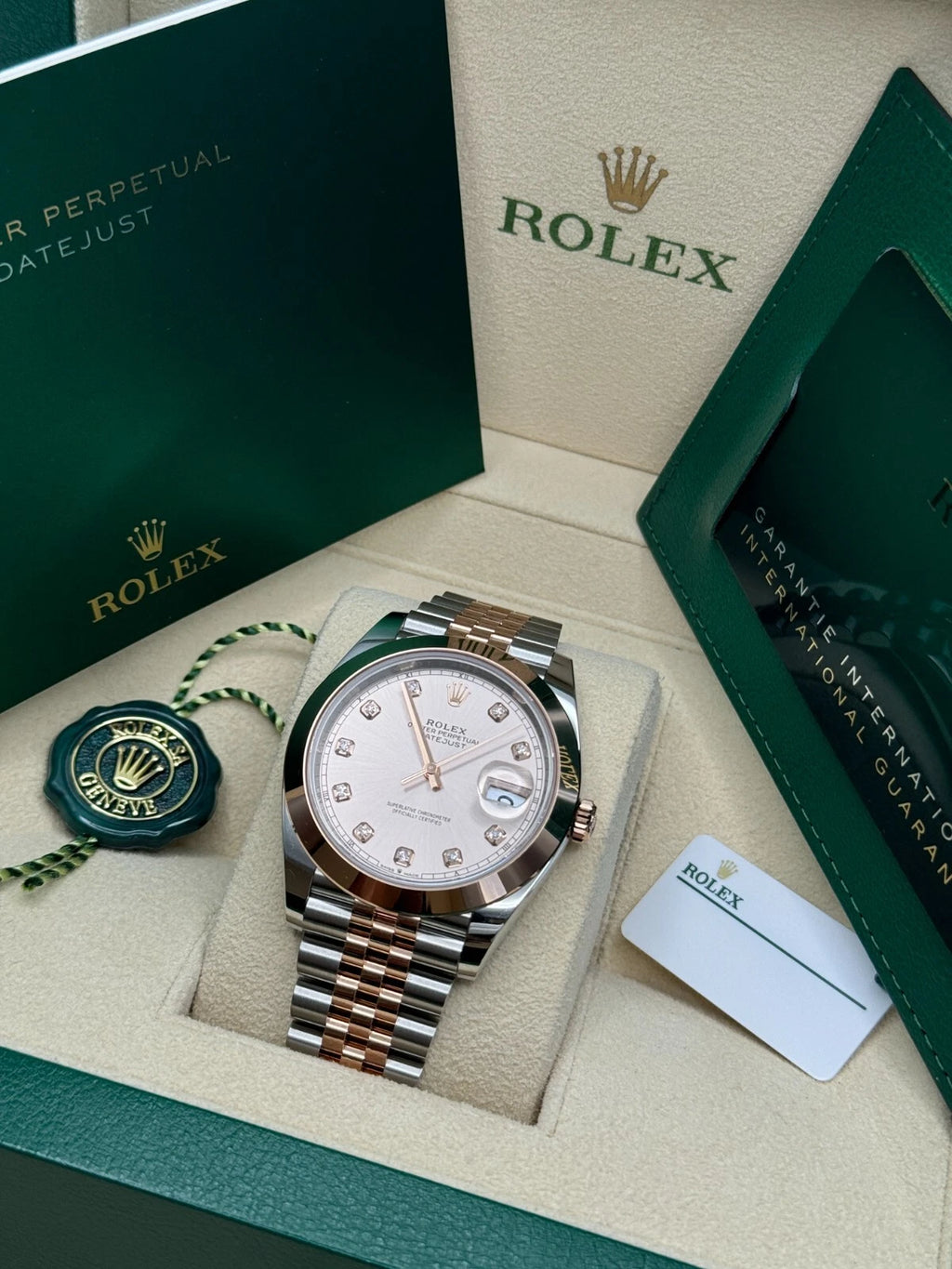 【1:1 Super Clone】 Datejust 41mm 126301 Sundust Diamond Jubilee Steel and Everose Gold Watch