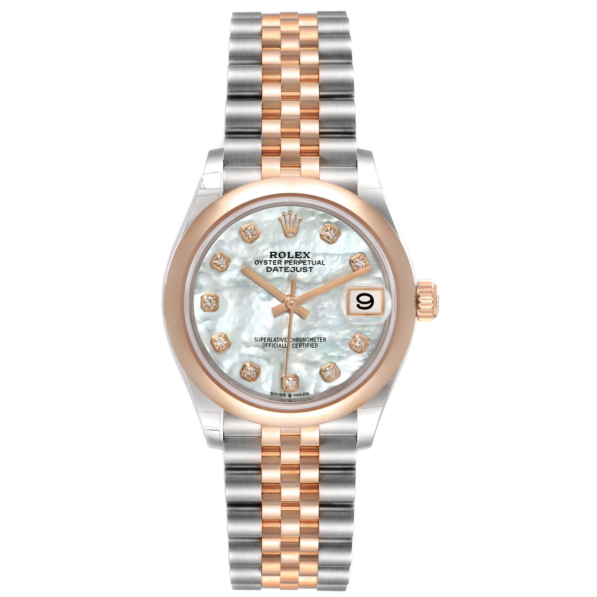 【1:1 Super Clone】 Datejust m278241-0025/0026 White Mother-of-Pearl 31mm Dial Oyster Bracelet Watch