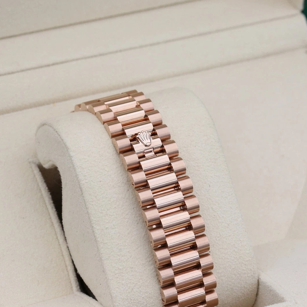 【1:1 Super Clone】  Day-Date "President" 40mm Everose Gold Chocolate Index Dial - 228235