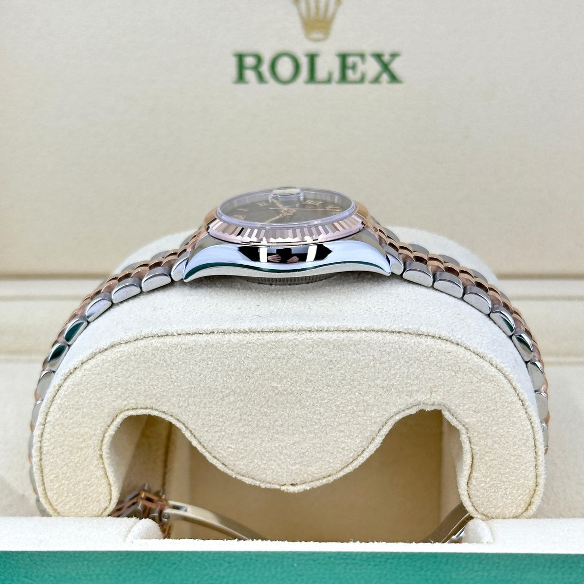 【1:1 Super Clone】 Lady-Datejust 28mm 279171 Chocolate Roman Oyster Stainless Steel and Rose Gold