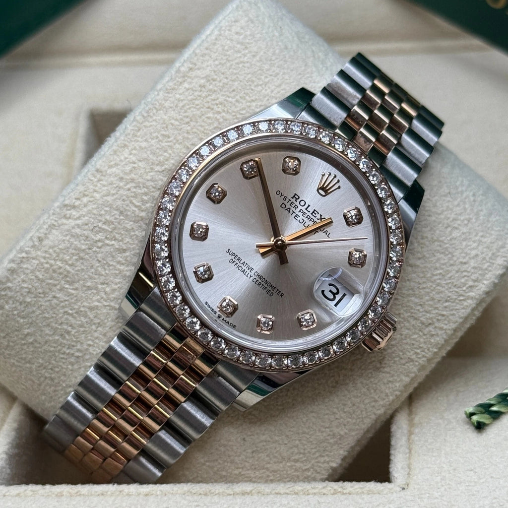 【1:1 Super Clone】 Datejust m278381-0015/0016 Silver Diamond Dial Diamond-Set Bezel 31mm