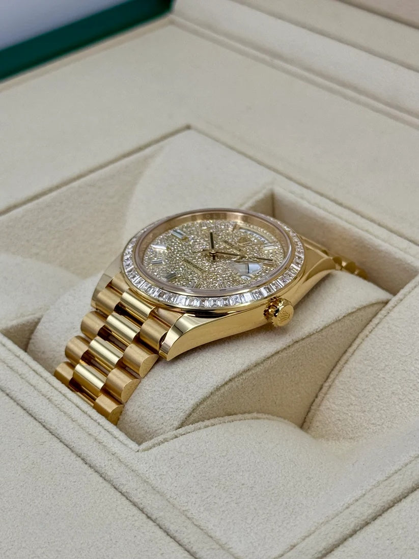【1:1 Super Clone】 Day-Date 40mm 228398TBR-0036 Diamond Paved Dial President Watch