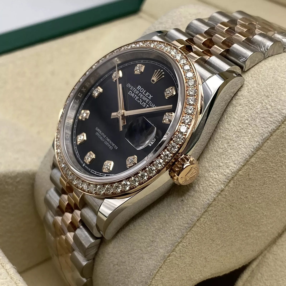 【1:1 Super Clone】  Datejust 36mm 126281 Black Dial Jubilee Bracelet