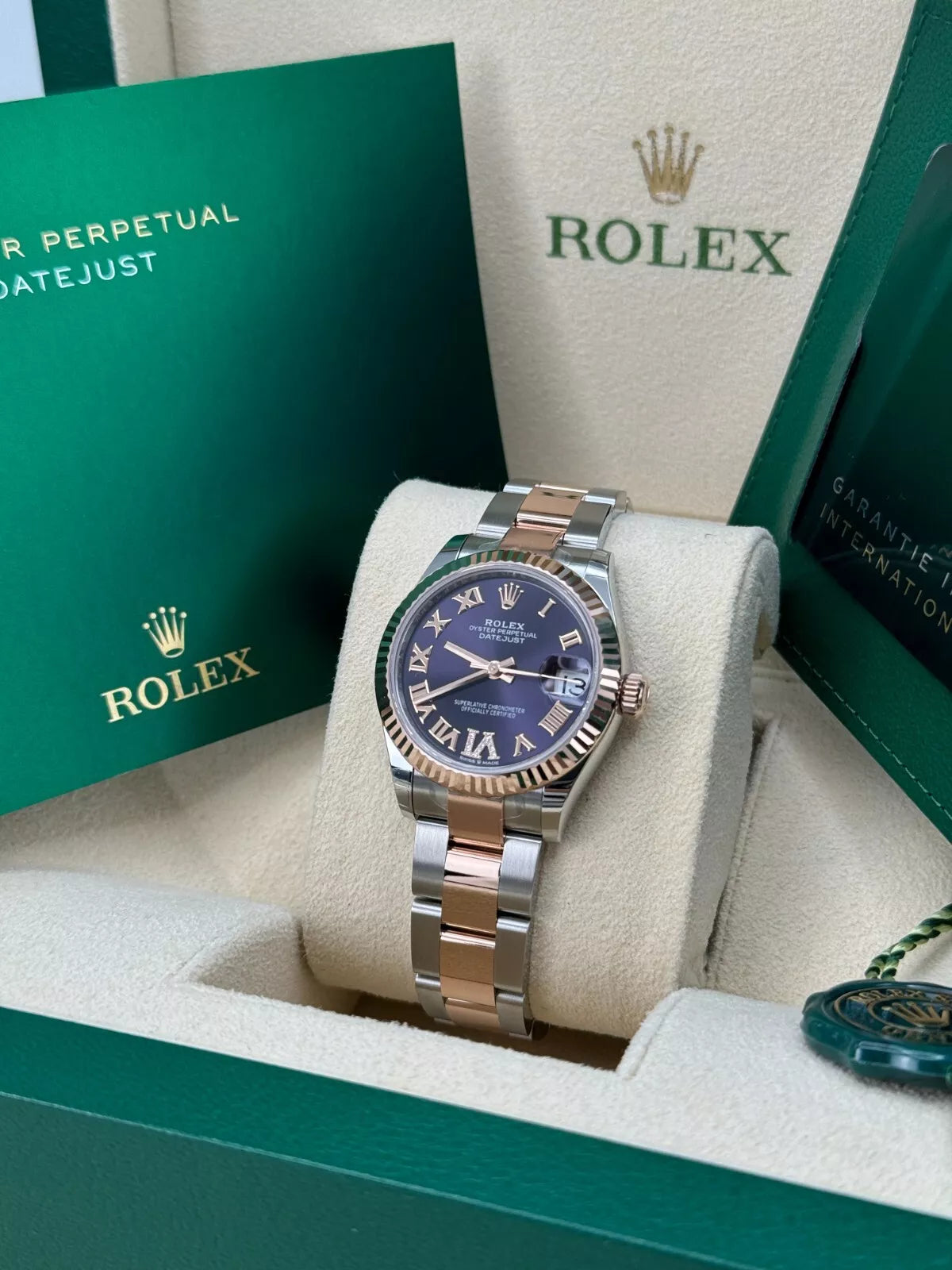 【1:1 Super Clone】 Datejust m278271-0019/0020 Aubergine 31mm Dial Oyster Bracelet Watch