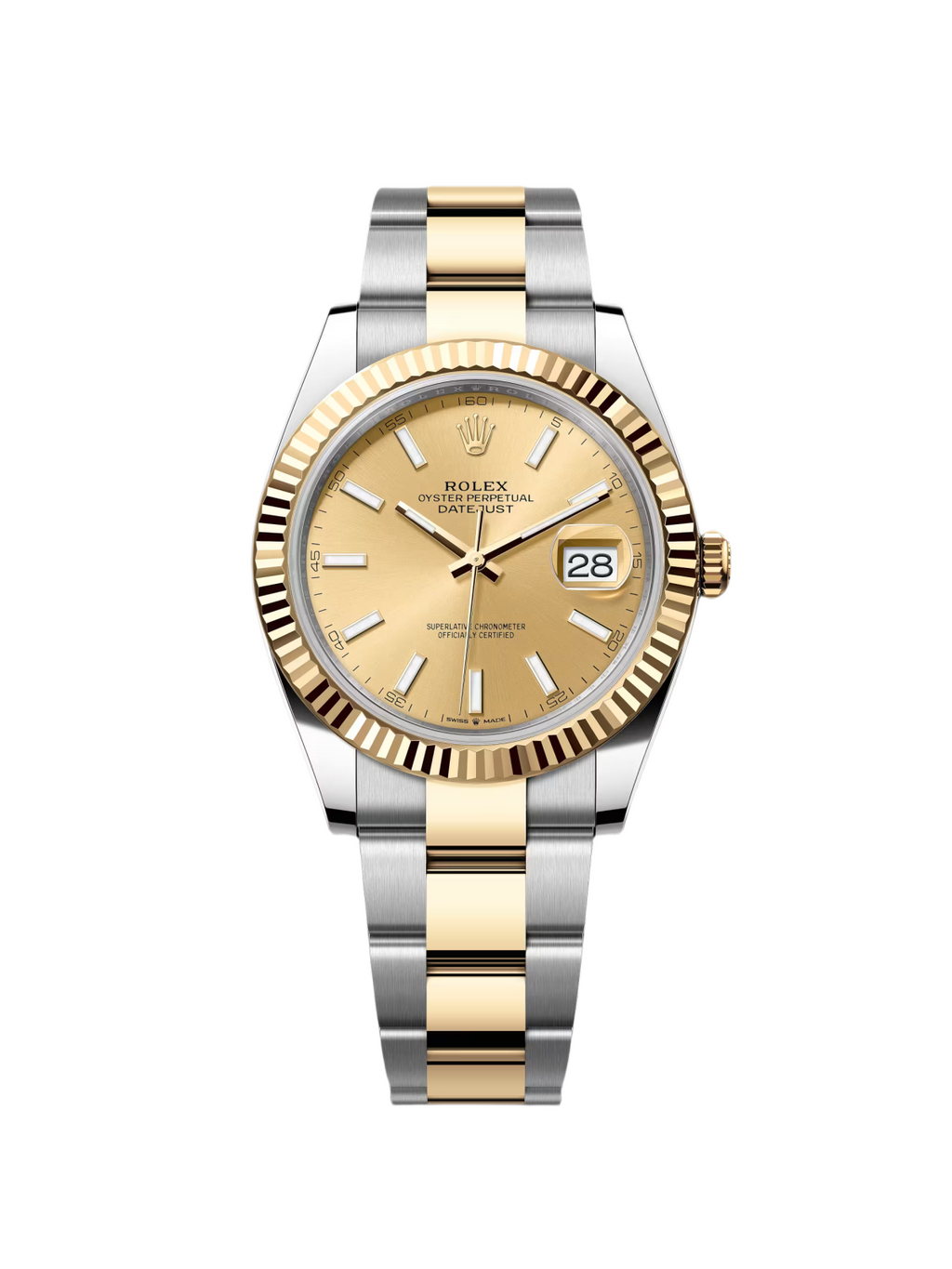 【1:1 Super Clone】  Datejust 41mm 126333 Champagne Index Jubilee Steel and Yellow Gold Mens Watch